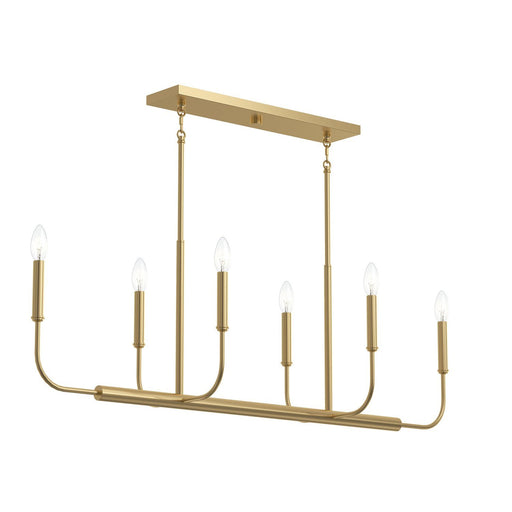 Reines 6-Light Linear Chandelier in Brushed Gold
