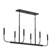 Reines 6-Light Linear Chandelier in Matte Black