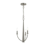 Jheni 3-Light Candle Chandelier in Brushed Nickel