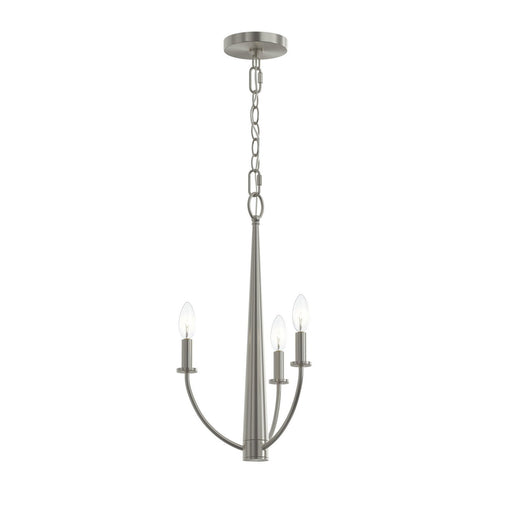 Jheni 3-Light Candle Chandelier in Brushed Nickel