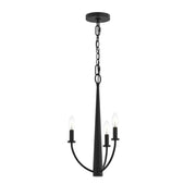 Jheni 3-Light Candle Chandelier in Matte Black