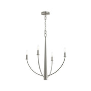 Jheni 4-Light Candle Chandelier in Brushed Nickel