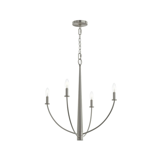 Jheni 4-Light Candle Chandelier in Brushed Nickel