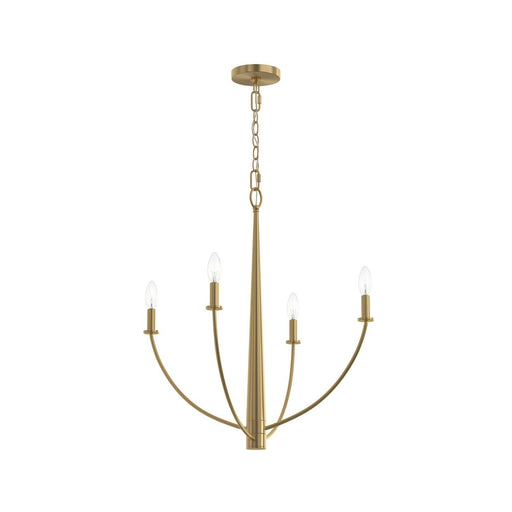 Jheni 4-Light Candle Chandelier in Brushed Gold