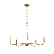 Ilia 5-Light Chandelier in Brushed Gold