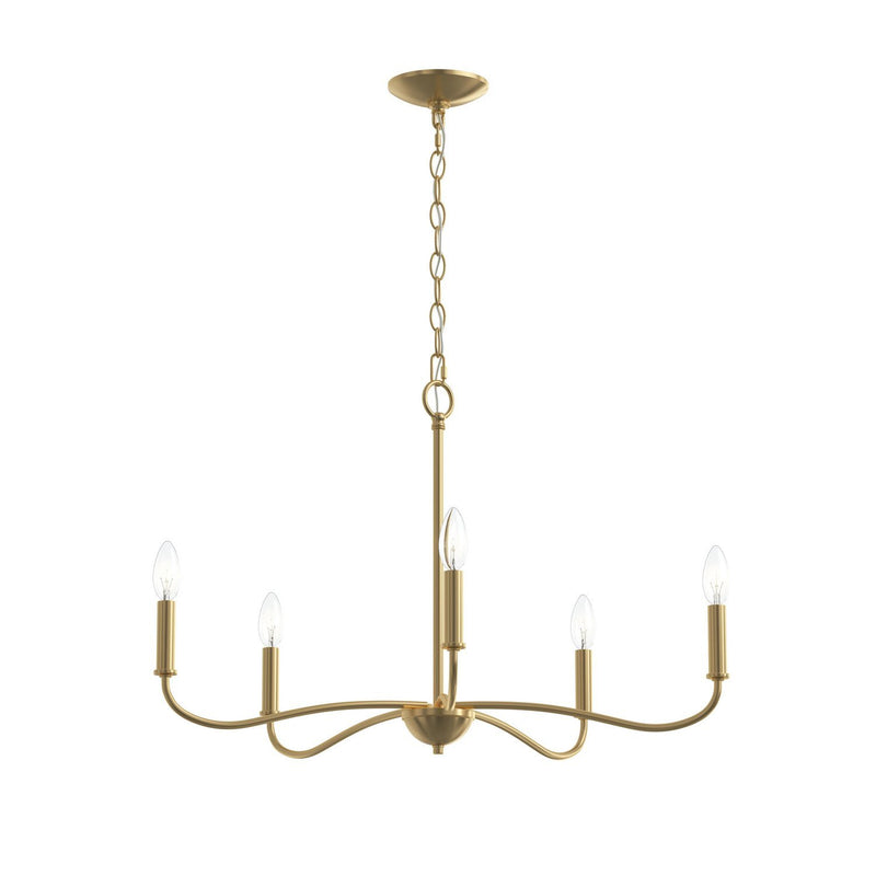 Ilia 5-Light Chandelier in Brushed Gold