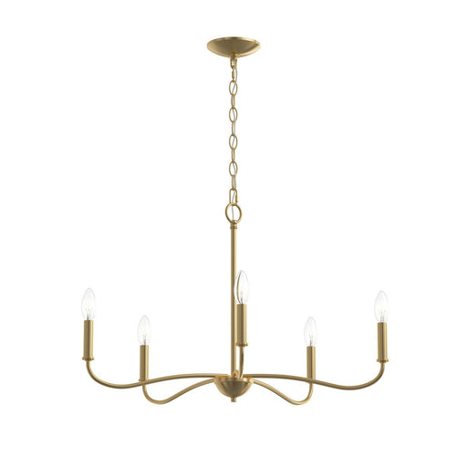 Ilia 5-Light Chandelier in Brushed Gold