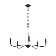 Ilia 5-Light Chandelier in Matte Black