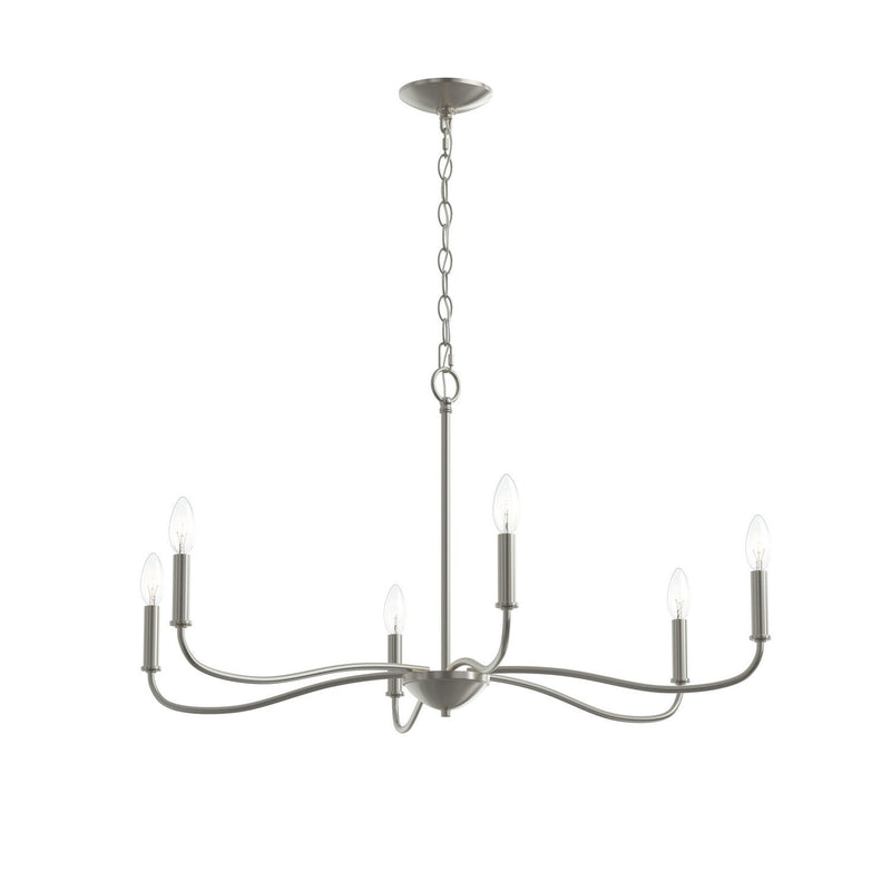 Ilia 6-Light Large Chandelier in Brushed Nickel