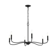Ilia 6-Light Large Chandelier in Matte Black