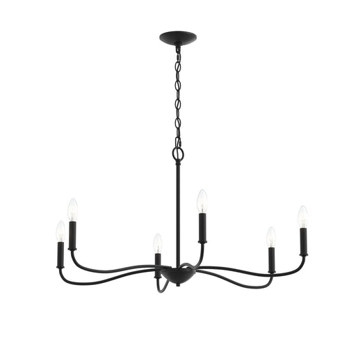 Ilia 6-Light Large Chandelier in Matte Black