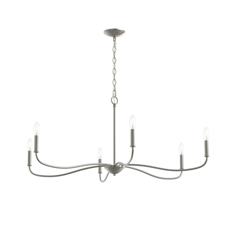 Ilia 6-Light Extra Large Chandelier in Brushed Nickel