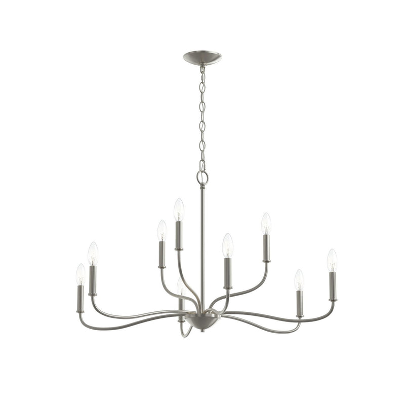 Ilia 9-Light Chandelier in Brushed Nickel