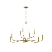 Ilia 9-Light Chandelier in Brushed Gold