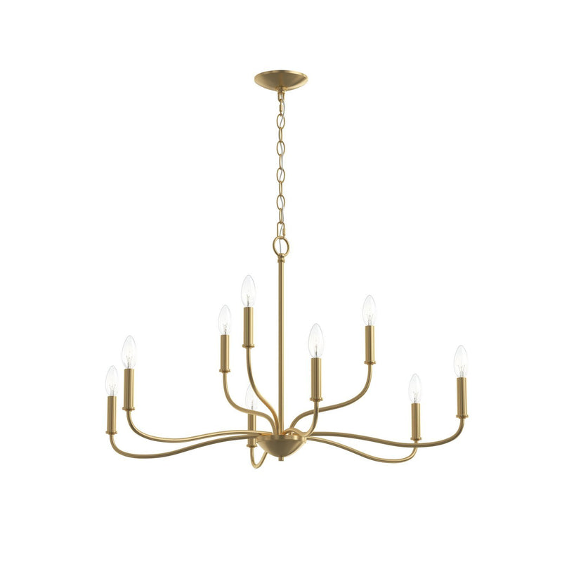 Ilia 9-Light Chandelier in Brushed Gold