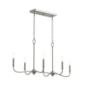 Ilia 6-Light Linear Chandelier in Brushed Nickel