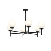 Rigsby 6-Light Medium Chandelier in Matte Black