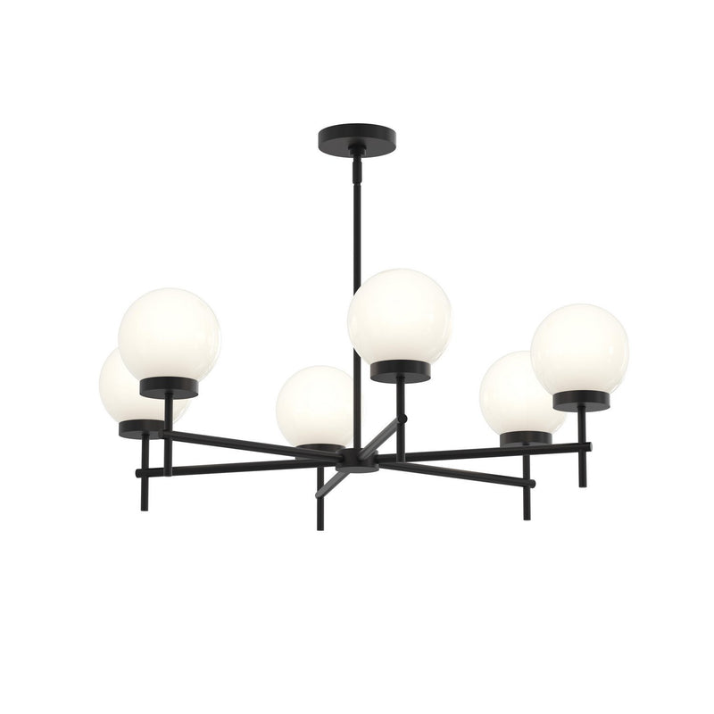 Rigsby 6-Light Medium Chandelier in Matte Black