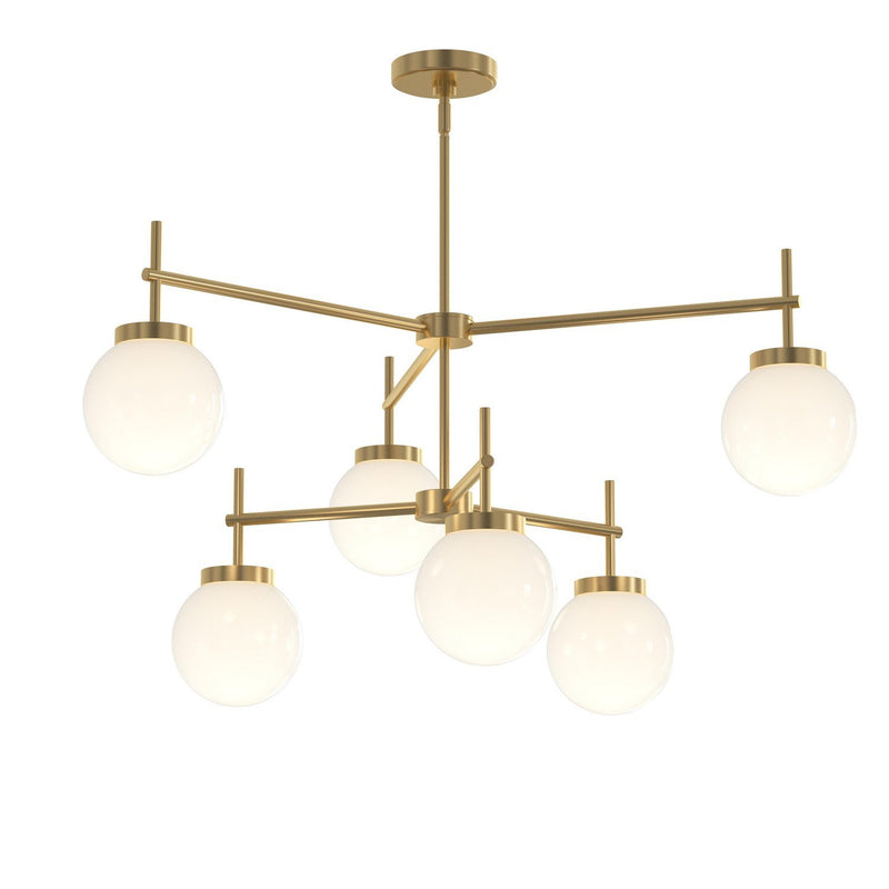 Rigsby 6-Light Large Chandelier in Brushed Gold