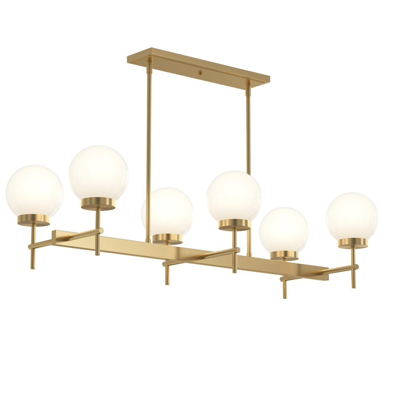 Rigsby 6-Light Linear Chandelier in Brushed Gold