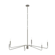 Pilar 6-Light 50" Chandelier in Brushed Nickel