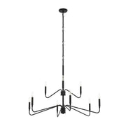Pilar 9-Light Chandelier in Matte Black