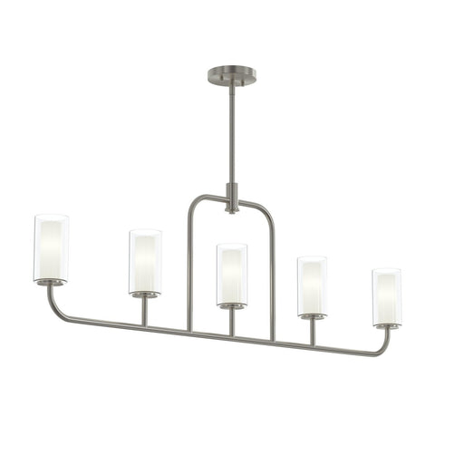 Mack 5-Light Linear Chandelier in Brushed Nickel