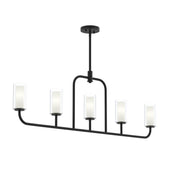 Mack 5-Light Linear Chandelier in Matte Black