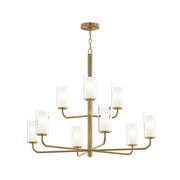 Mack 9-Light Chandelier in Brushed Gold