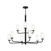 Mack 9-Light Chandelier in Matte Black
