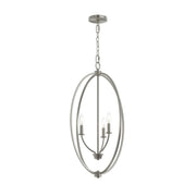 Jheni 3-Light Candle Cage Pendant in Brushed Nickel