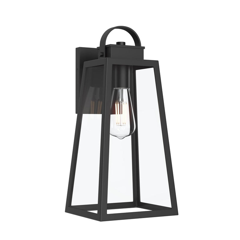 Hedry Large Outdoor Wall Lantern in Matte Black