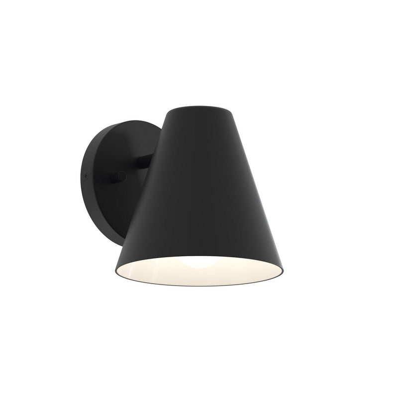 Mik Medium Outdoor Wall Sconce in Matte Black