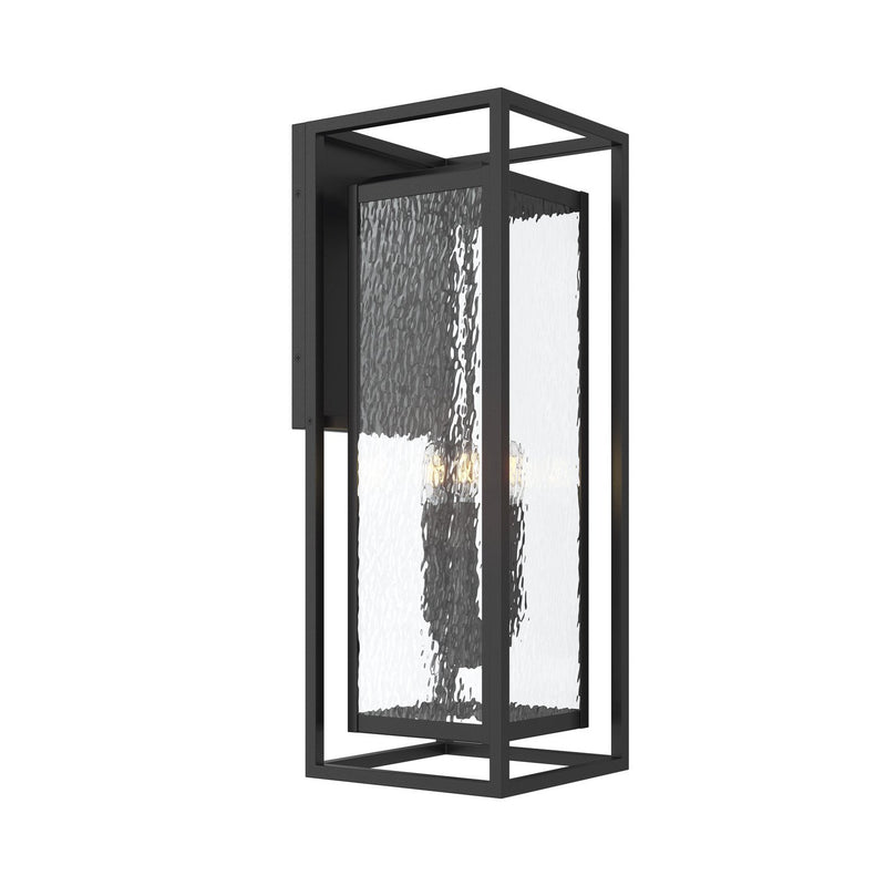 Shaw 3-Light Outdoor Wall Lantern in Black