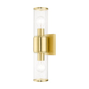 Quincy 2-Light ADA Bath Vanity Light in Satin Brass