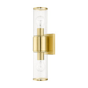 Quincy 2-Light ADA Bath Vanity Light in Satin Brass