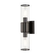Quincy 2-Light ADA Bath Vanity Light in Black Chrome