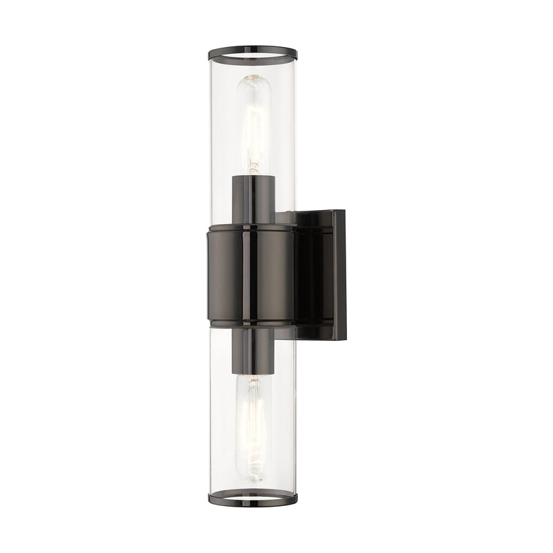 Quincy 2-Light ADA Bath Vanity Light in Black Chrome
