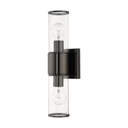Quincy 2-Light ADA Bath Vanity Light in Black Chrome