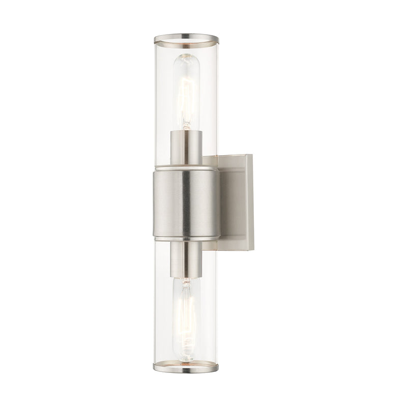 Quincy 2-Light ADA Bath Vanity Light in Brushed Nickel