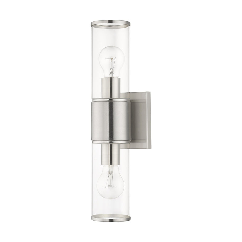 Quincy 2-Light ADA Bath Vanity Light in Brushed Nickel