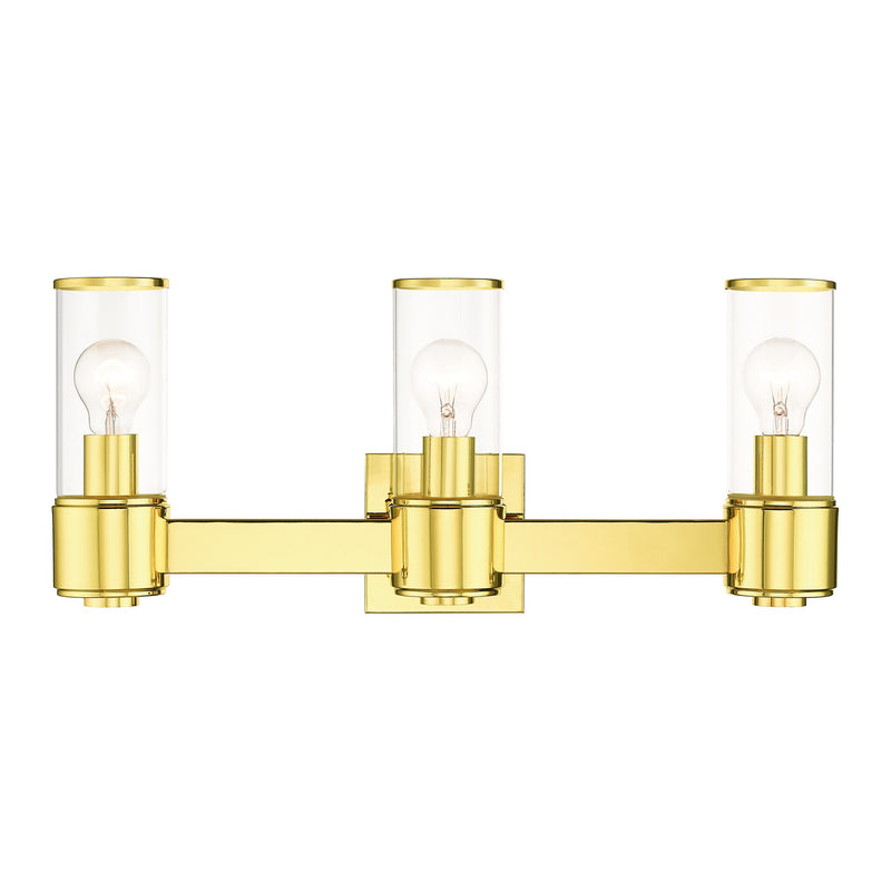 Quincy 3-Light ADA Bath Vanity Light in Polished Brass