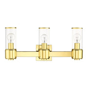Quincy 3-Light ADA Bath Vanity Light in Polished Brass