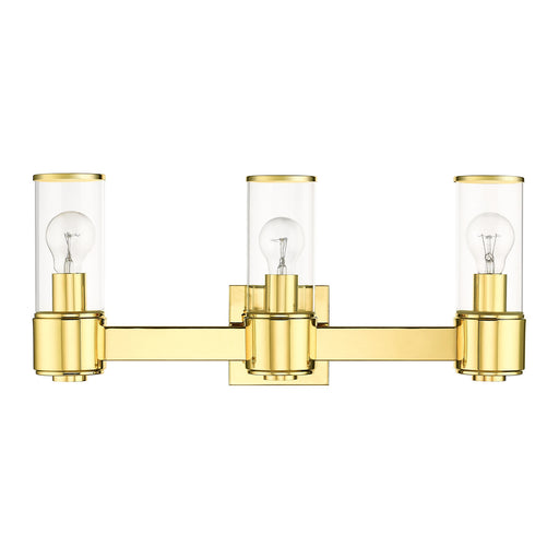 Quincy 3-Light ADA Bath Vanity Light in Polished Brass