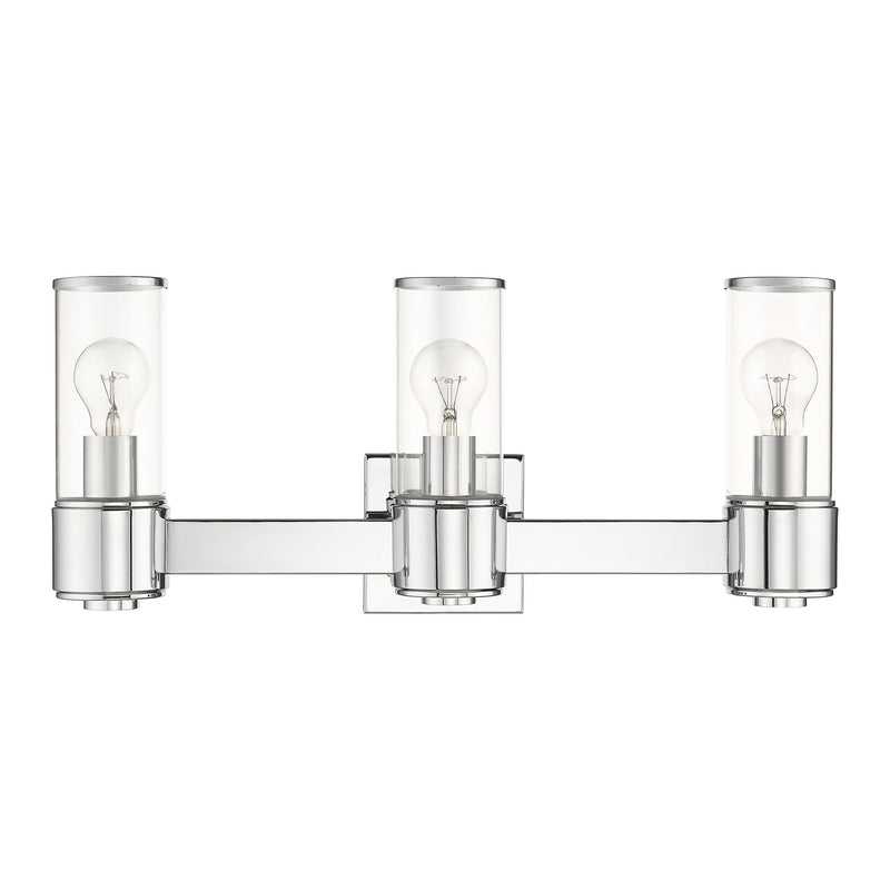 Quincy 3-Light ADA Bath Vanity Light in Polished Chrome