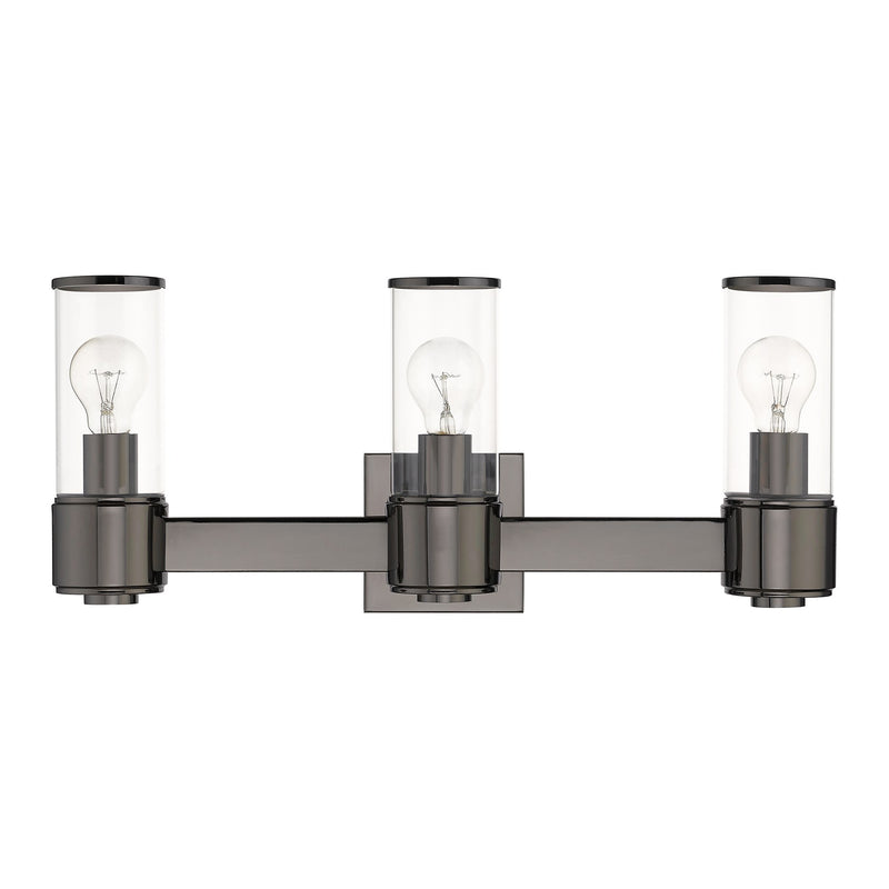 Quincy 3-Light ADA Bath Vanity Light in Black Chrome
