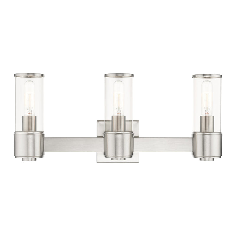 Quincy 3-Light ADA Bath Vanity Light in Brushed Nickel