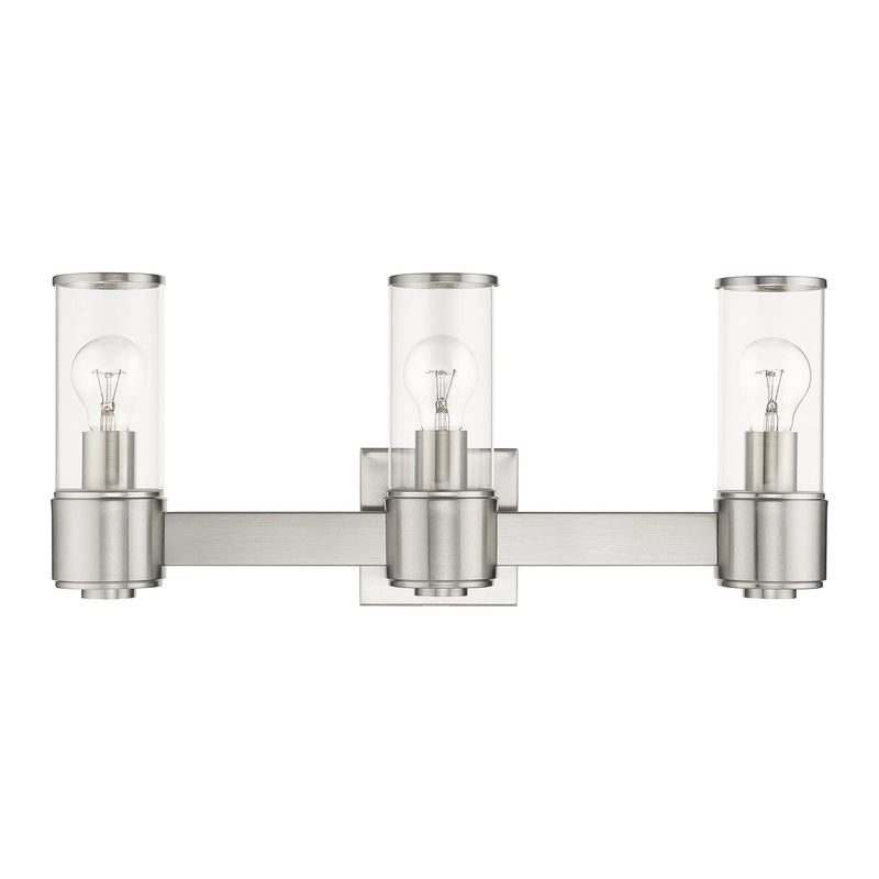 Quincy 3-Light ADA Bath Vanity Light in Brushed Nickel