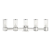 Quincy 5-Light Large ADA Bath Vanity Light in Polished Chrome