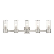 Quincy 5-Light Large ADA Bath Vanity Light in Brushed Nickel